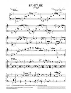 Fantasie d-Moll KV 397 von Wolfgang Amadeus Mozart 