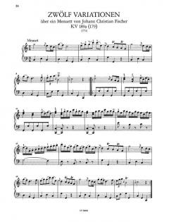 Variationen Band 1 von Wolfgang Amadeus Mozart 