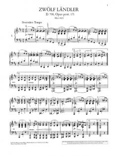 Ländler, Ecossaisen, Menuette von Franz Schubert 