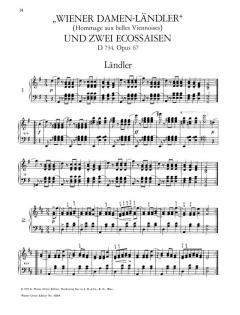 Ländler, Ecossaisen, Menuette von Franz Schubert 