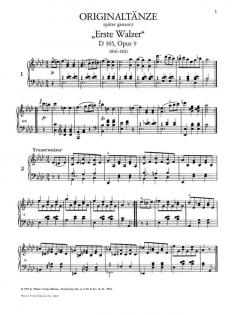 Sämtliche Tänze Band 1 von Franz Schubert 