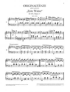 Walzer und Deutsche Tänze von Franz Schubert 