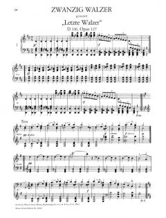 Walzer und Deutsche Tänze von Franz Schubert 