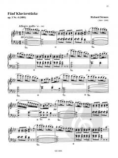 5 Klavierstücke op. 3 von Richard Strauss im Alle Noten Shop kaufen
