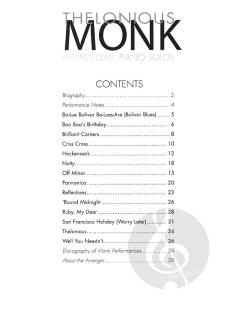 Thelonious Monk - Intermediate Piano Solos von Monk Thelonious 
