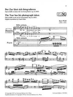 Der Zar lässt sich photographieren von Kurt Weill 