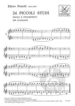 24 Piccoli Studi Facili E Progressivi von Ettore Pozzoli 