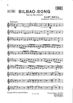 Bilbao-Song von Kurt Weill 