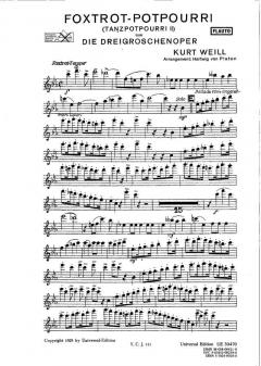 Foxtrott-Potpourri aus Die Dreigroschenoper von Kurt Weill 