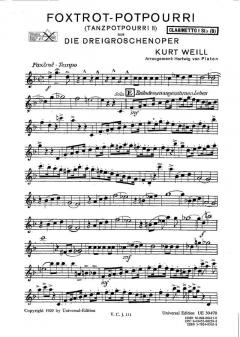 Foxtrott-Potpourri aus Die Dreigroschenoper von Kurt Weill 