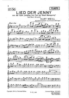Lied der Jenny von Kurt Weill 