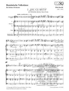Rumänische Volkstänze für kleines Orchester von Béla Bartók im Alle Noten Shop kaufen (Partitur)