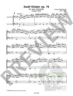 Zwölf Etüden op. 78 Heft 1 von Jacques Offenbach 