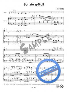 Sonate g-Moll von Wolfgang Amadeus Mozart 