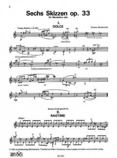 6 Skizzen op. 33 von Torsten Ratzkowski 