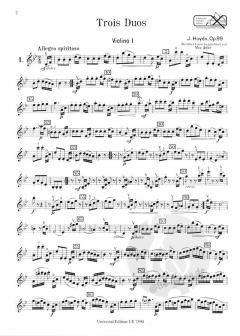 3 Duette op. 99, Hob.III:40, 20, 23 von Joseph Haydn 