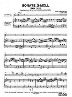 Sonate g-Moll BWV 1020 von Johann Sebastian Bach 