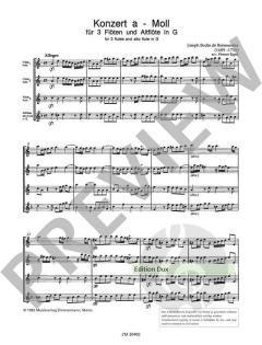 Konzert a-Moll von Joseph Bodin de Boismortier 