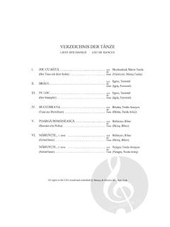 Rumänische Volkstänze von Béla Bartók 