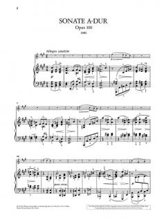 Sonate A-Dur op. 100 von Johannes Brahms 