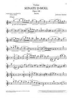 Sonate d-Moll op. 108 von Johannes Brahms 