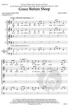 Grace Before Sleep von Susan LaBarr 