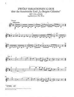 Variationen von Wolfgang Amadeus Mozart 