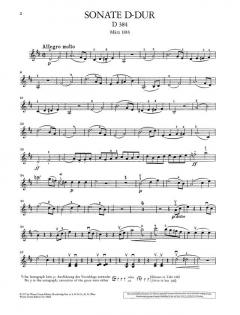 Sonaten von Franz Schubert 