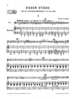 7 Stücke nach der Dreigroschenoper von Kurt Weill 