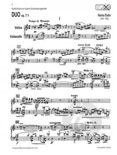 Duo op. 7/1 von Hanns Eisler 
