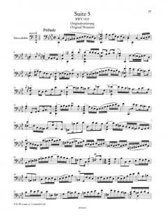 6 Suiten für Violoncello solo von Johann Sebastian Bach im Alle Noten Shop kaufen - UT50133