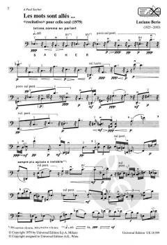 Les mots sont allés... von Luciano Berio 