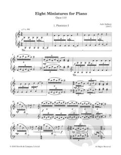 Eight Miniatures for Piano von Aulis Sallinen 