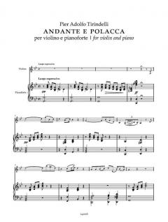 Andante e Polacca per violino e pianoforte von Pier Adolfo Tirindelli im Alle Noten Shop kaufen