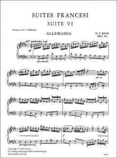 Französische Suiten BWV 812-817 von Johann Sebastian Bach 