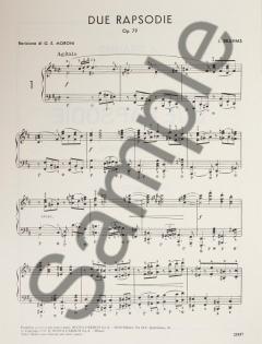 2 Rapsodie Op.79 von Johannes Brahms 