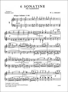 6 Sonatine von Wolfgang Amadeus Mozart 