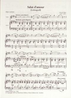 Salut d'amour E-Dur op. 12 von Edward Elgar für Violine und Klavier (Originalfassung) im Alle Noten Shop kaufen