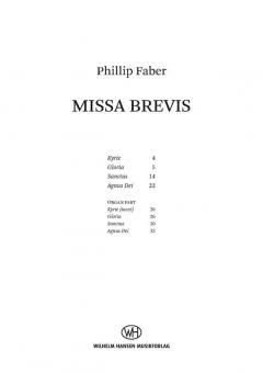 Missa Brevis von Phillip Faber 