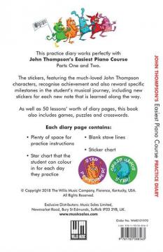 John Thompson's Easiest Course Practice Diary 