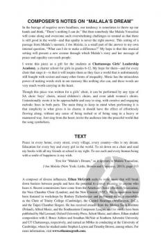 Malala's Dream von Ethan McGrath 