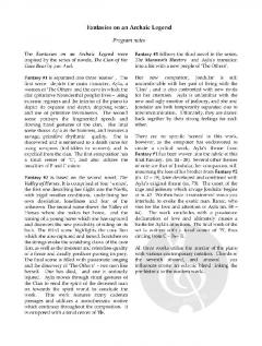 Fantasies on an Archaic Legend von Sarah Konecsni 