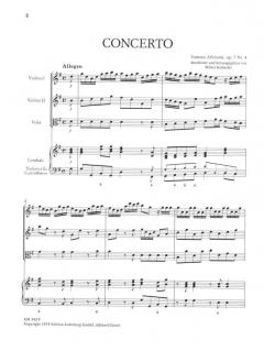 Concerto a cinque G-Dur op. 7,4 von Tomaso Giovanni Albinoni 
