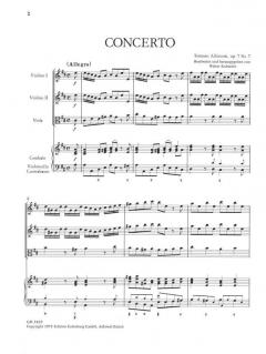 Concerto a cinque A-Dur op. 7,7 von Tomaso Giovanni Albinoni 