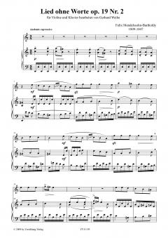 Lied ohne Worte a-Moll op. 19,2 von Felix Mendelssohn Bartholdy 