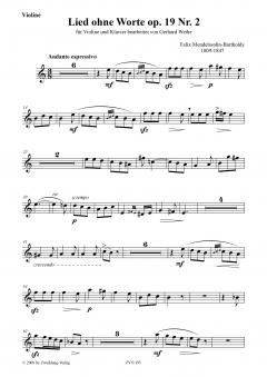 Lied ohne Worte a-Moll op. 19,2 von Felix Mendelssohn Bartholdy 