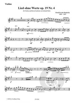 Lied ohne Worte op. 19,4 A-Dur von Felix Mendelssohn Bartholdy 
