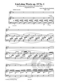 Lied ohne Worte G-Dur op. 19,1 von Felix Mendelssohn Bartholdy 