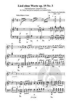 Lied ohne Worte G-Dur op. 19,3 von Felix Mendelssohn Bartholdy 