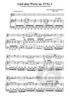 Lieder ohne Worte 1. Album op. 19 von Felix Mendelssohn Bartholdy 
